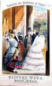 Da gibt es keinen Fehler, ein Musikcover, ca. 1860 (Lithographie)