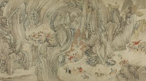 Eine Jagd in den Bergen des Himmels, späte Ming- bis frühe Qing-Dynastie von Chinese School