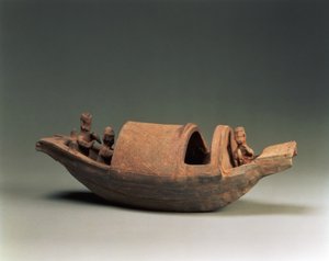 Boot und Besatzung, Grabbeigabe, Östliche Han-Dynastie, 25-220 n. Chr.