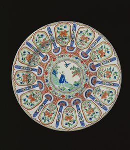 Teller, der den unsterblichen Tang-Dichter Li Bai darstellt, Kangxi-Periode, ca. 1690