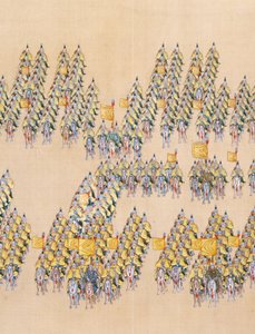 Kaiser Qianlongs Überprüfung der großen Truppenparade, Handrolle
