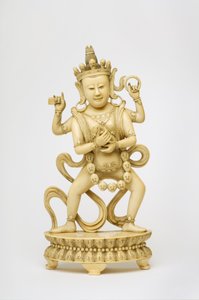 Figur der indischen Göttin Kali mit einem Donnerkeil von Chinese School