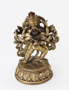 Vierarmiger Chakrasamvara Vater-Mutter, Spätes 17. bis erste Hälfte des 18. Jahrhunderts von Chinese School
