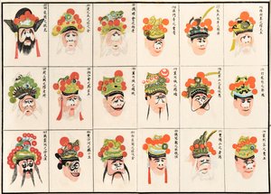 Schminkdesigns für chinesische Opernfiguren