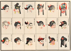 Schminkdesigns für chinesische Opernfiguren