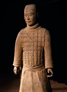 Terrakotta-Armee Krieger, Mausoleum von Kaiser Qin Shi Huang, 3. Jahrhundert v. Chr. (Foto) von Chinese School
