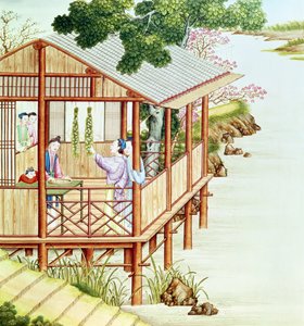Frauen bei der Hausarbeit von Chinese School