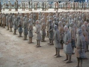 Xian Museum, Terrakotta-Krieger aus dem Grab des Kaisers Shi Huangdi von Chinese School