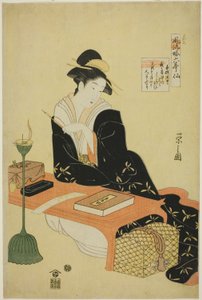 Eine elegante Parodie der sechs poetischen Unsterblichen (Furyu yatsushi rokkasen): Der Priester Kisen