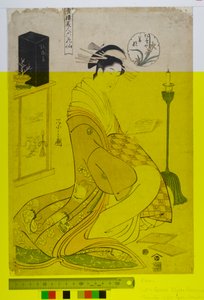 Schönheiten der Gewächshäuser als die sechs Dichter (Seiro bijin rokkasen). ca. 1794-1795 (Holzschnitt auf Papier)