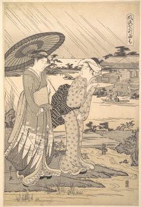 Ono no Komachi betet um Regen von Chobunsai Eishi
