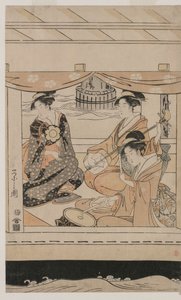 Party auf dem Vergnügungsboot Kawaichimaru von Chobunsai Eishi