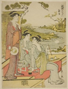 Der achte Monat (Nanryo), aus der Serie ein Kalender der Eleganz von Chobunsai Eishi