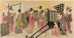 Parodie des Yugao-Kapitels aus der Geschichte von Genji von Chokosai Eisho