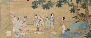 Eine literarische Versammlung in Hsi Yuann im elften Jahrhundert von Chou Ying