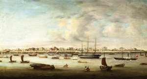 Chinesische Fischerboote, Shanghai, ca. 1857