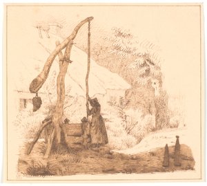 Frau am Schöpfbrunnen von Christen Dalsgaard
