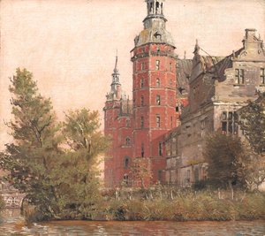 Schloss Frederiksborg von Nordwesten gesehen. Studie von Christen Købke