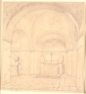 Galla Placidias Grab in der St. Nazareo Kapelle in Ravenna von Christen Købke