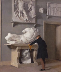 Teil der Gipsabgusssammlung in Charlottenborg von Christen Købke