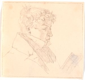 Lesender junger Mann, des Künstlers ältester Bruder, Pastor Carl Adolf Købke (1804-1840)? von Christen Købke