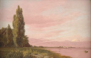 Blick auf die Bucht bei der Kalkbrennerei in Kopenhagen nach Norden. Ein ruhiger Sommernachmittag von Christen Købke