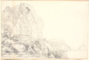 Blick auf die Küste bei Marina Piccola auf Capri von Christen Købke