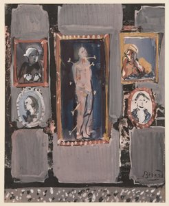 Saint Sebastien auf grauem Hintergrund, ca. 1935-1945 von Christian Bérard