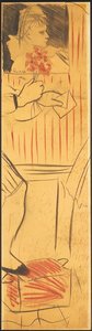 Triptychon (Zeichnung einer Liebesszene) (Bleistift auf Papier)