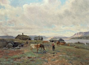 Morgenstimmung in Holmvassbu von Christian Eriksen Skredsvig