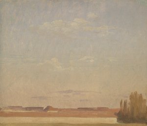 Ansicht der Dächer eines Dresdner Vororts von Christian Friedrich Gille