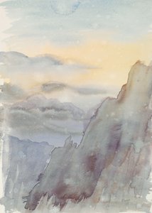 Mountain Bliss - PaiyunTing II, 2015 (Aquarell auf Papier) von Christian Furr