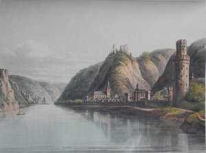 Ansicht von Oberwesel. Aus: Eine malerische Tour entlang des Rheins von Mainz nach Köln, 1820
