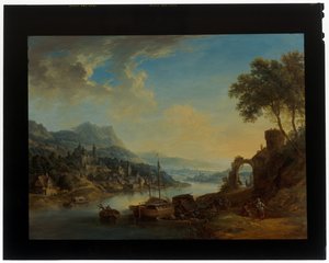 Ein Paar Rheinlandschaften von Christian Georg the Elder Schuetz