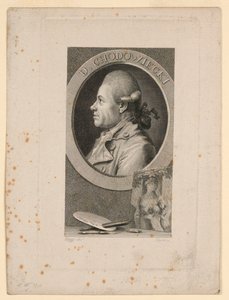 Porträt von Daniele Chodoiecki, Frontispiz für "Neue Bibliothek der schönen Wissenschaften," Leipzig, Deutschland, 1780 von Christian Gottlieb Geyser