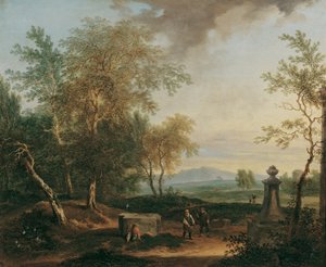 Landschaft mit Postament