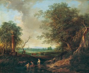 Landschaft mit Säule