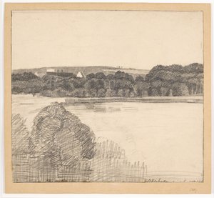 Blick über den See auf das Herrenhaus von Christian Kongstad Petersen