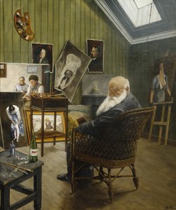 Selbstporträt im Atelier von Christian Krohg