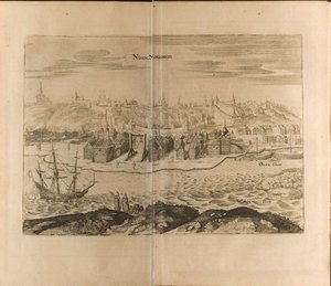 Nischni Nowgorod Illustration aus Reisen zum Großherzog von Moskau und dem König von Persien von Christian Lorenzen Rothgiesser