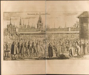 Der Eselspaziergang im Moskauer Kreml Illustration aus Reisen zum Großherzog von Moskau