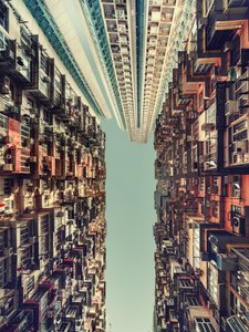 Hoch aufragender urbaner Canyon