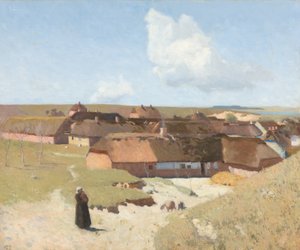 Jütländische Landschaft. Klarer Tag im Mai