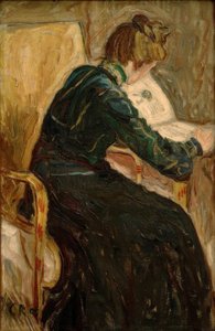 Lesende Frau im Lehnstuhl von Christian Rohlfs