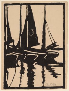 Segelboote im Hafen von Christian Rohlfs
