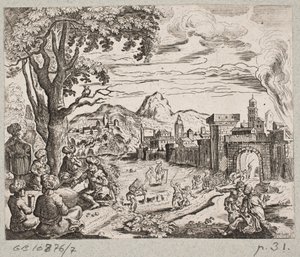Illustration zu Adam Olearius, „Persianischer Rosenthal von einem Sinnreichen Poeten Schich Saadi [...]“, Schleswig 1660 von Christian Rothgiesser