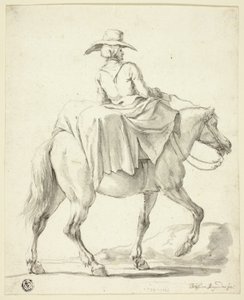 Marktfrau zu Pferd von Christian Rugendas