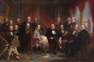 Washington Irving und seine literarischen Freunde in Sunnyside von Christian Schussele