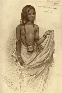 Bishari-Mädchen, Assuan, Ägypten, 1898