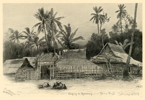 Kampong bei Jomblang, Semarang, Java von Christian Wilhelm Allers